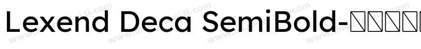 Lexend Deca SemiBold字体转换